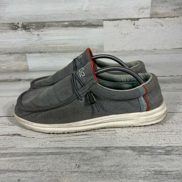 Hey Dude Men's Wally Stretch Shoes Gray Slip On Comfort Size US 10 - Picture 2 of 9